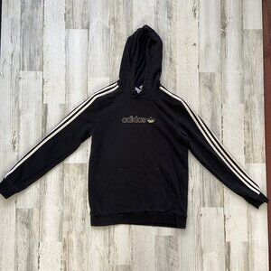 CLEARANCE! adidas Originals Youth Size XL Three Stripe Hoodie Sweatshirt Black